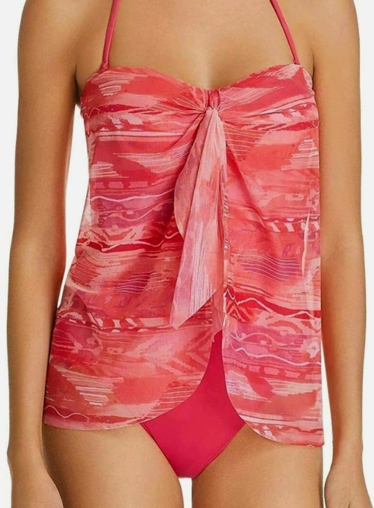 Ralph Lauren Coral Reef Calypso Flyaway One-Piece Swimimsuit, size 6